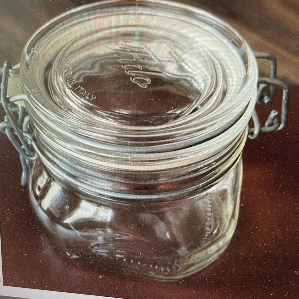 Bormioli Rocco Fido 1/2 Liter Latch Swing Top Glass Canning Jar Made in Italy